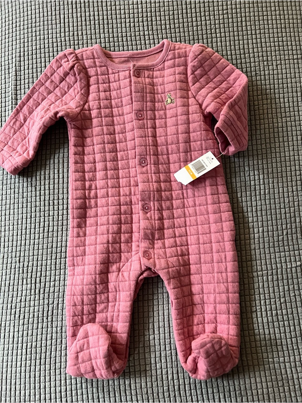 Baby Gap, rose pink Quilted footed sleeper NWT
